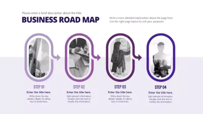 Purple Business Roadmap Step 4 Infographic About Us Company History