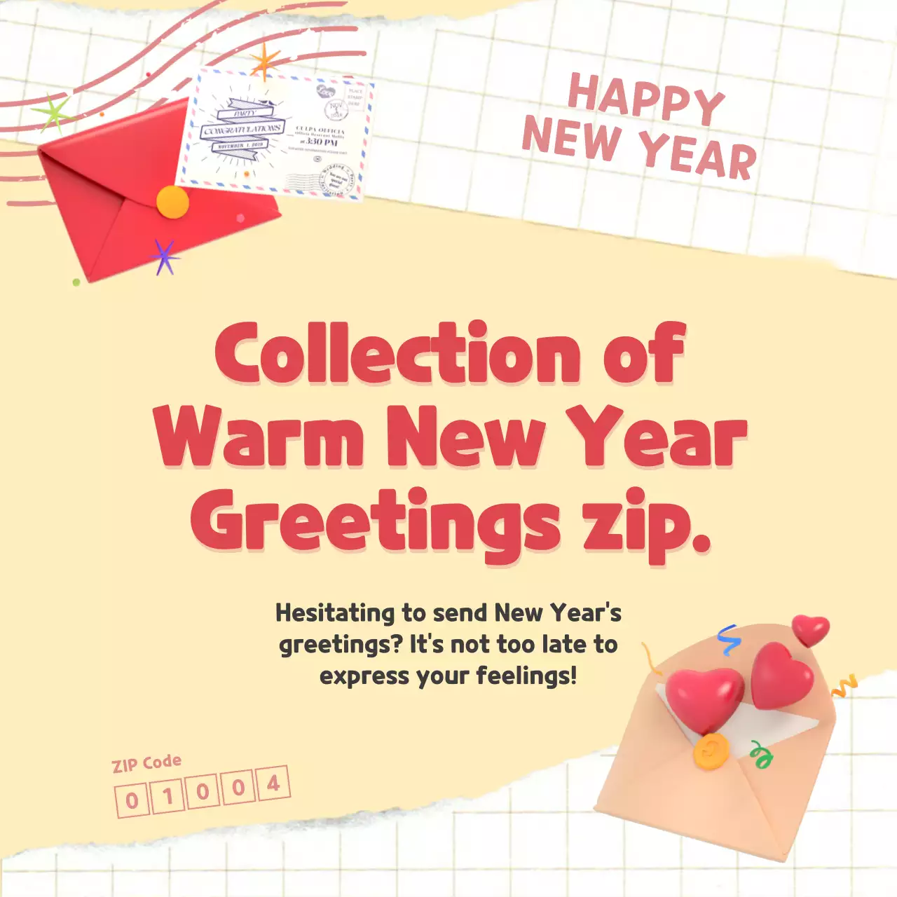 Beige Retro New Year's Invitation Instagram Post