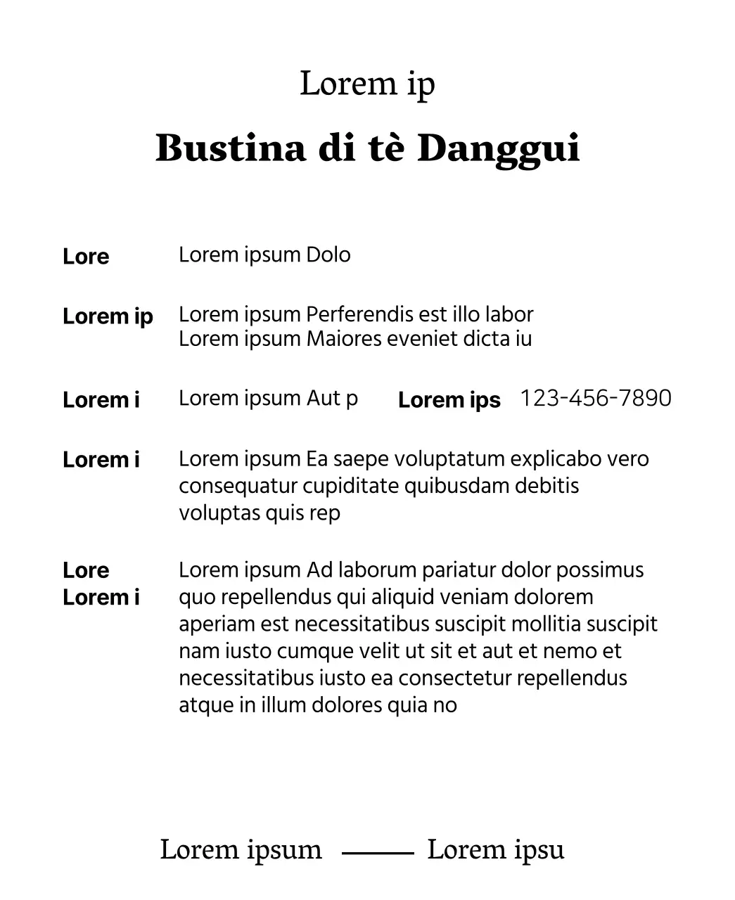 Bustine di tè danggui tradizionale sentimentale