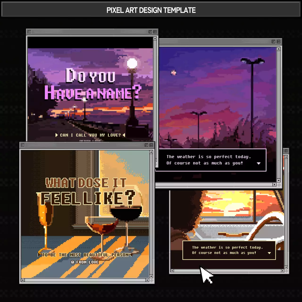 紫 モダン ロマンス ポスター SNS投稿 正方形