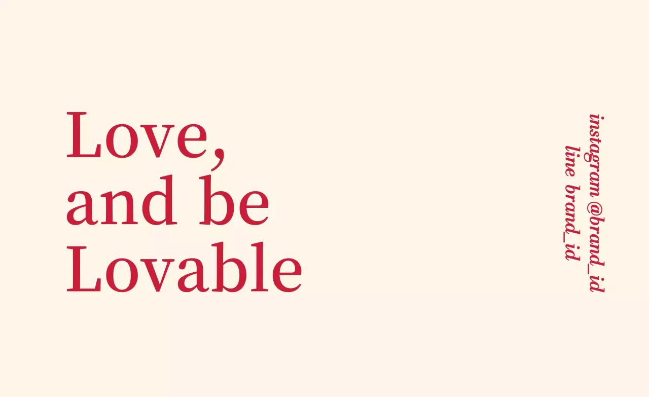 アプリコット赤単色ブランドラベル