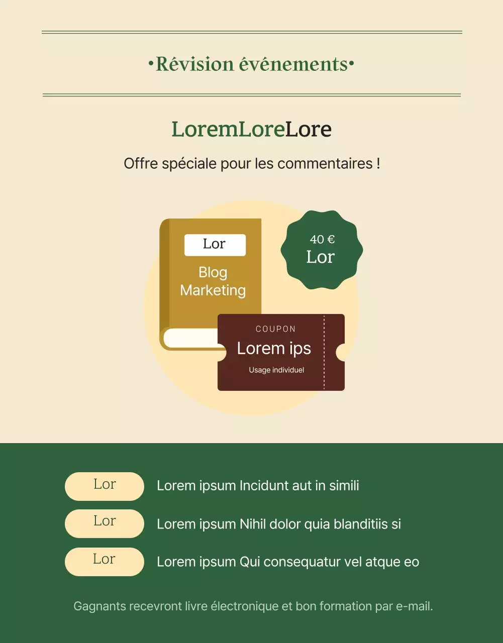 Une page de promotion d'ebook propre et verte