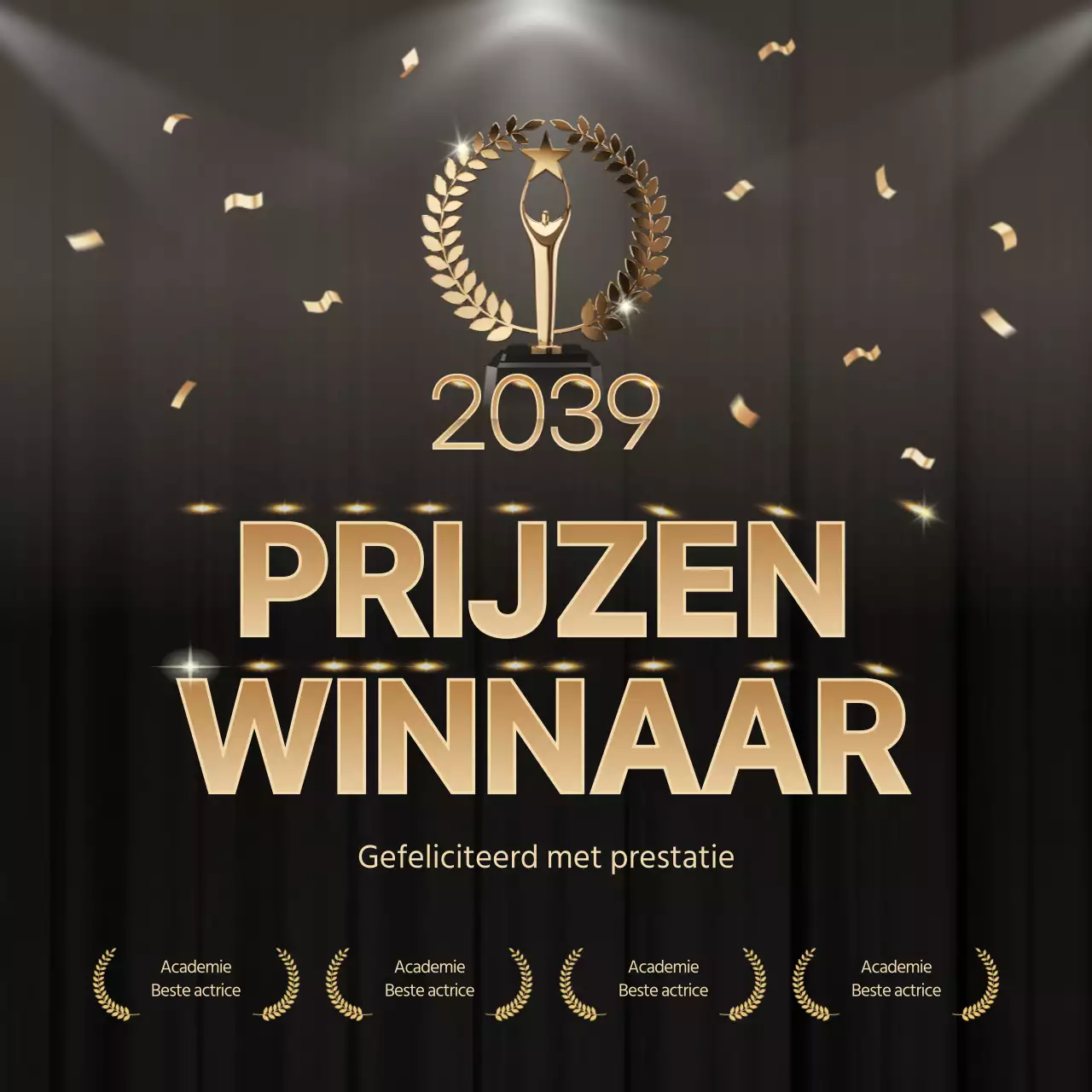 Gouden en zwarte vakantie awards thema