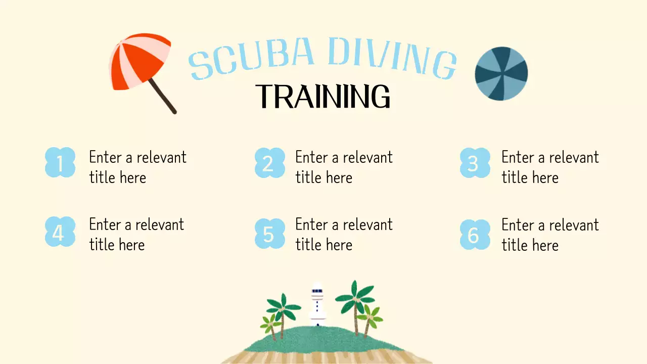 베이지 모던 스쿠버 가이드 프레젠테이션