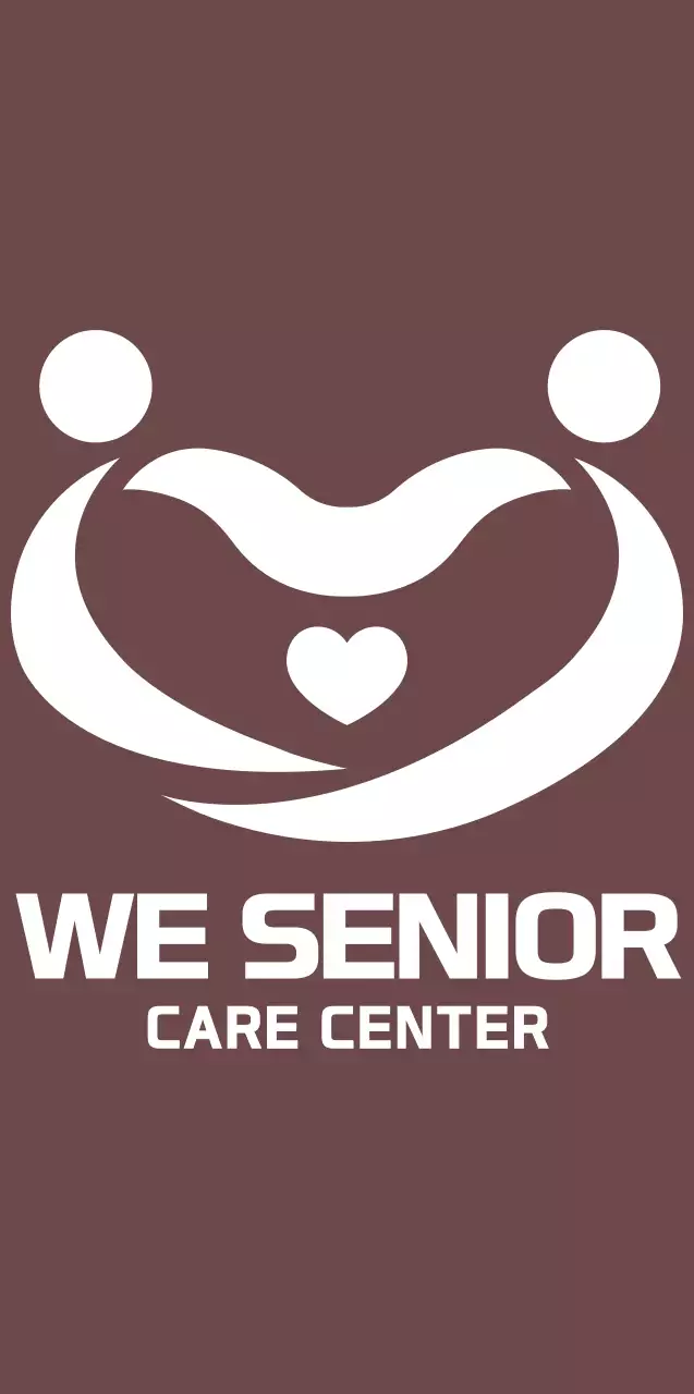 Simple and clean nursing home symbol logo style in brown and white for promotional and promotional purposes
