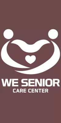 Simple and clean nursing home symbol logo style in brown and white for promotional and promotional purposes