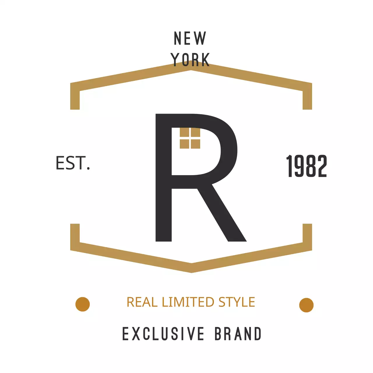 Black Modern Brand Logo