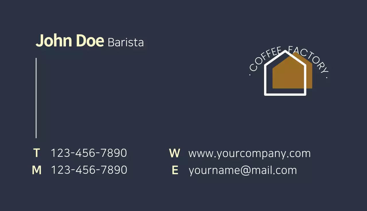 Barista cafe business cards
