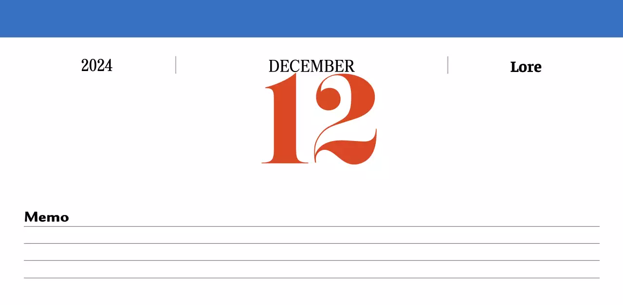 Retro concept nostalgiekalender in rood en blauw