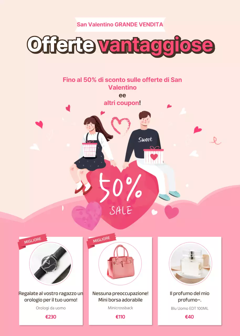 Offerte di San Valentino in rosa