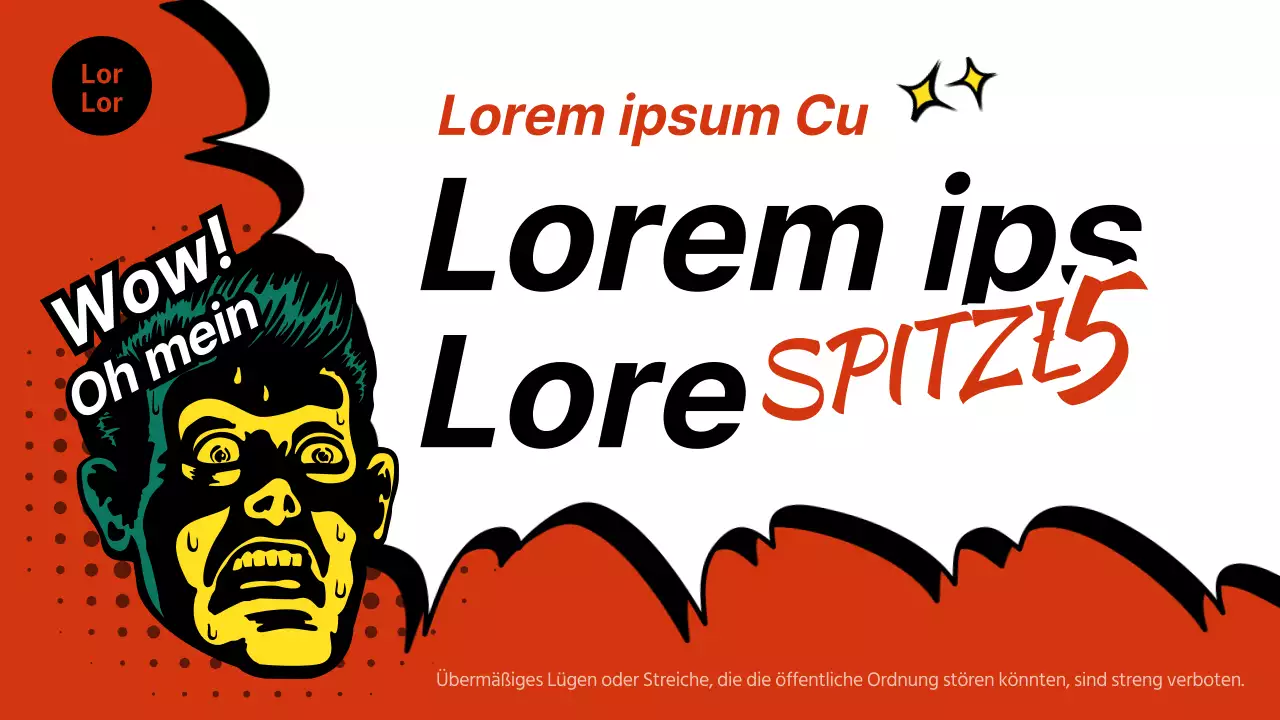 Gag-Aprilscherz-Post in Rot und Weiß