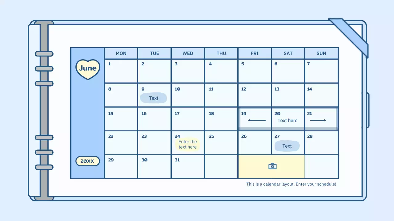 Blue Simple Diary Planner Presentation