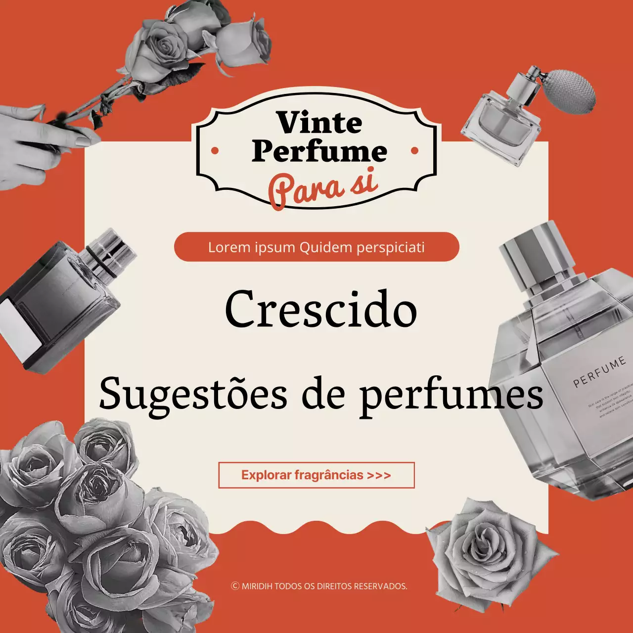 Perfume vintage temperamental em vermelho