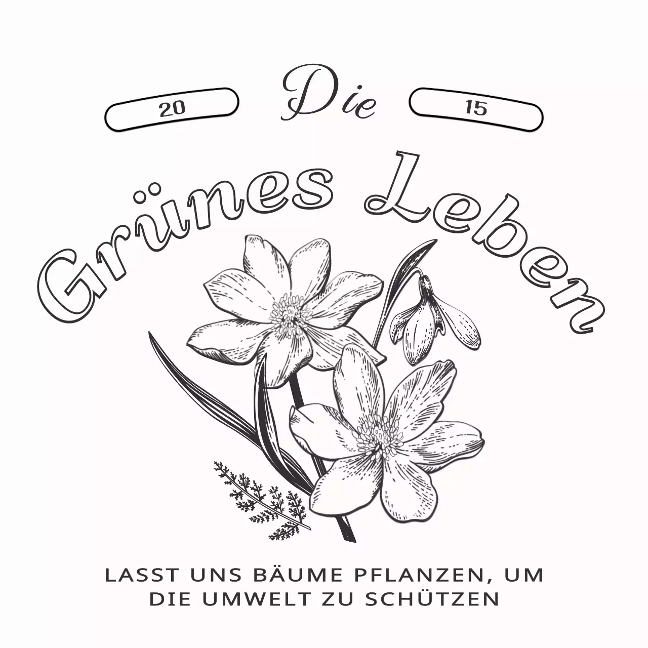Persönliche Gegenstände mit einer sentimentalen botanischen Illustration im Layout-Stil