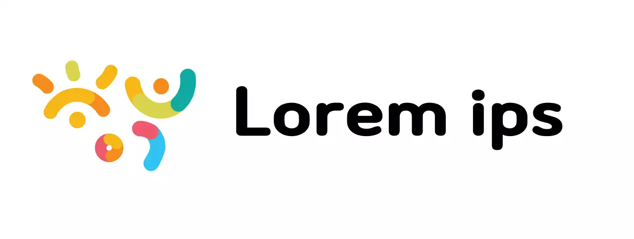 Art school logo with colorful shapes