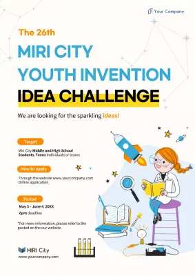 White Modern Invention Event Poster