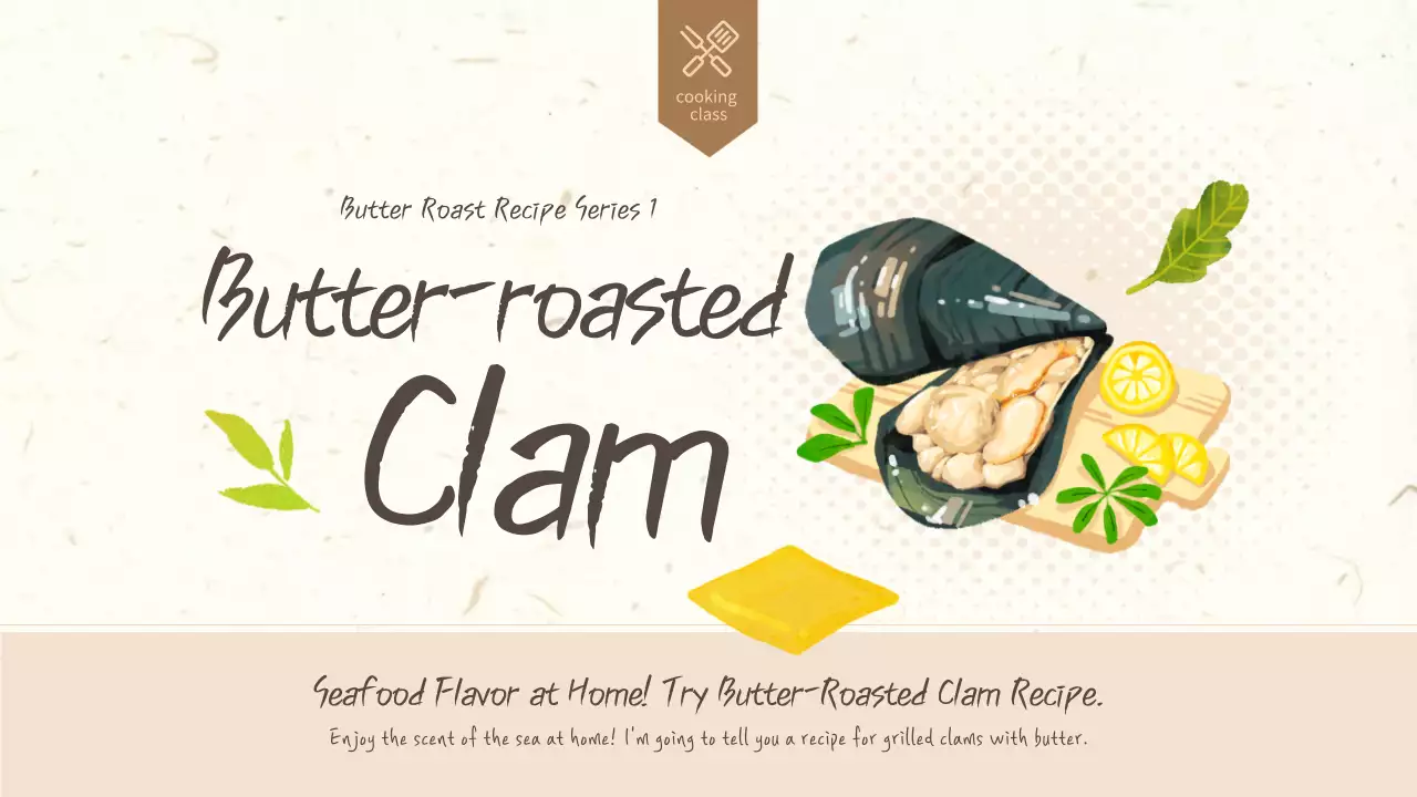 Beige Rustic Seafood Recipe YouTube Thumbnail