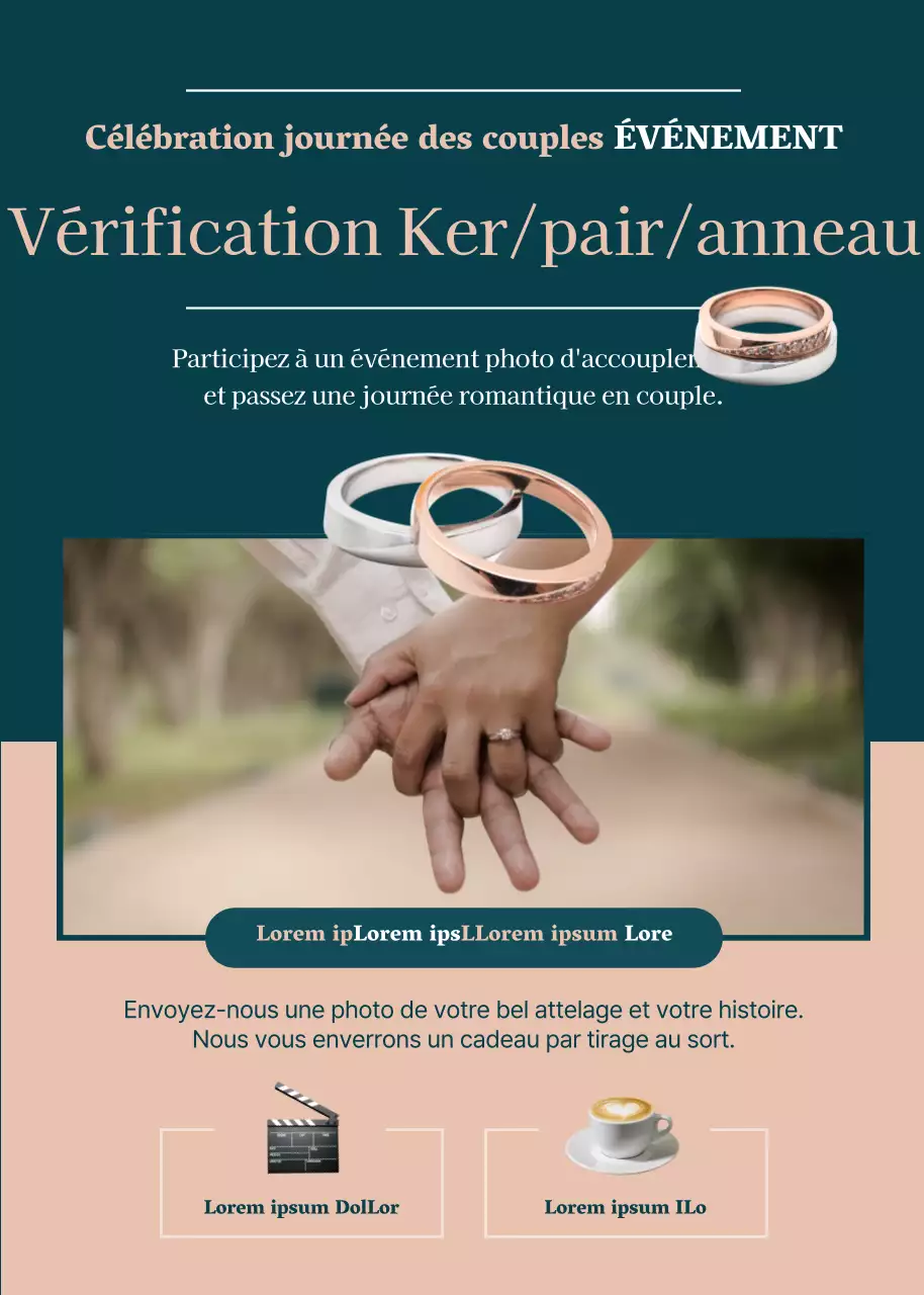 Un événement bicolore vert foncé et rose pour la journée du couple