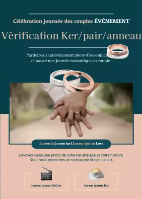 Un événement bicolore vert foncé et rose pour la journée du couple