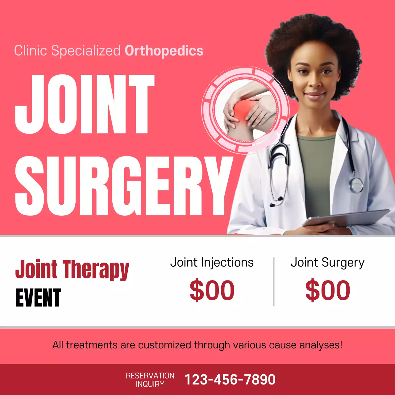 Teal Modern Surgery Promotion Instagram Post