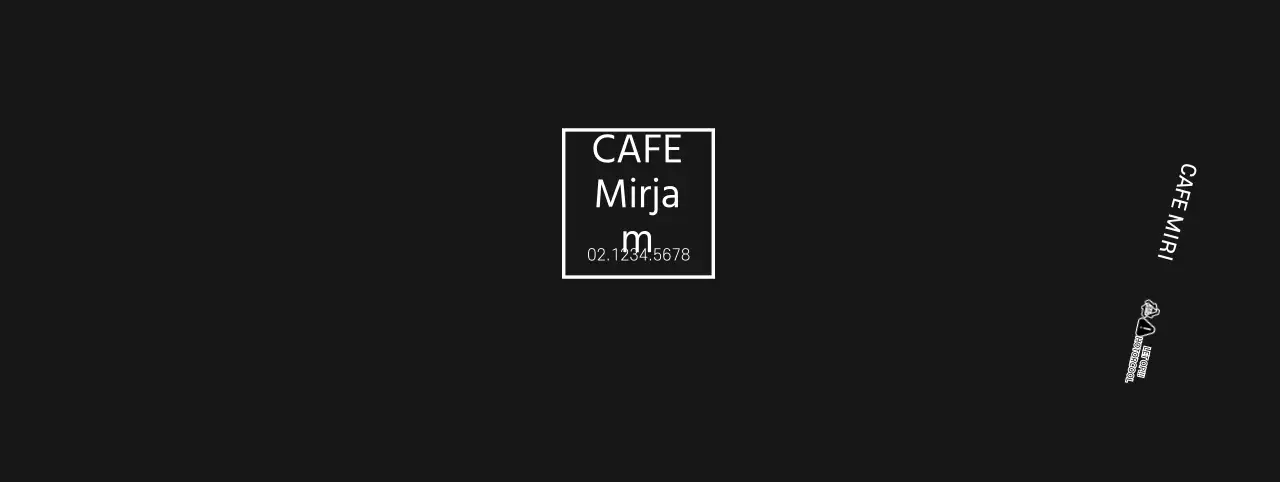 Zwarte bekerhouder met modern logo