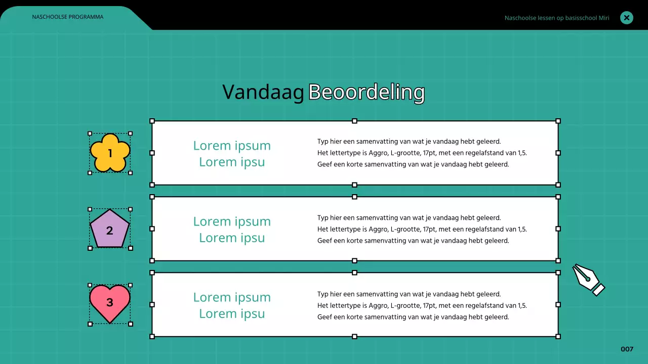 Computer Graphics-lessen in kleurrijke browserframes