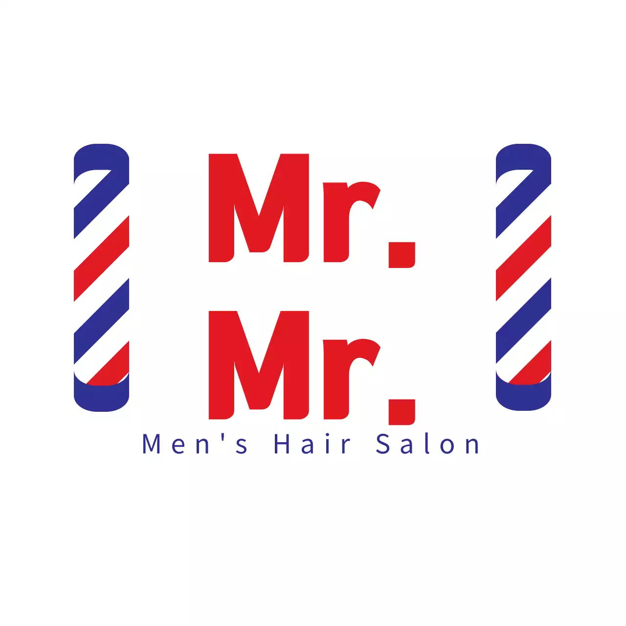 Red Traditional Salon Advertisement Logo