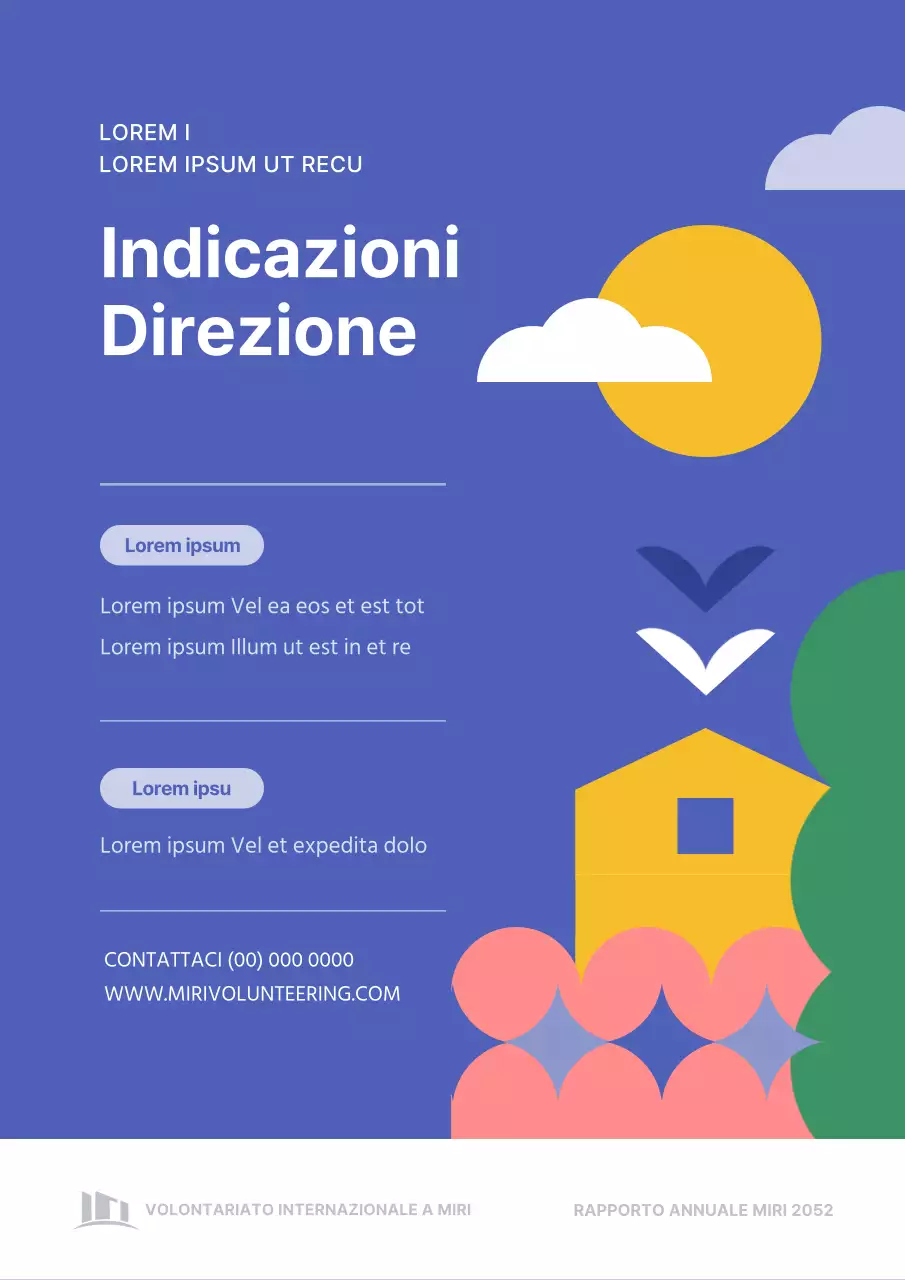 Assemblea generale di Capodanno in blu, giallo e verde