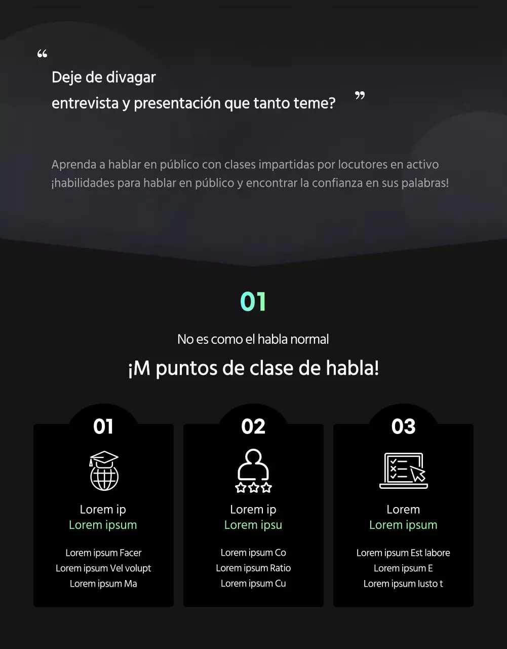 Concepto de clase en línea en gris y degradados