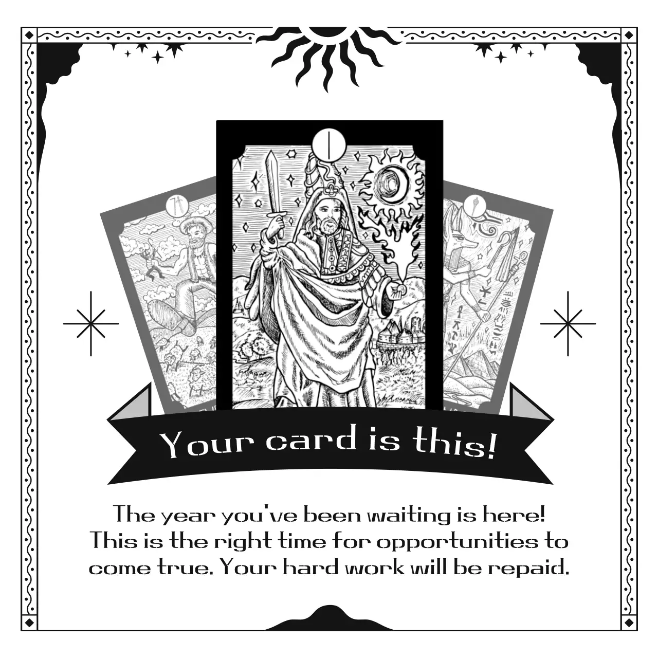 An Introduction to Tarot Cards with a Black and White Art Deco Concept