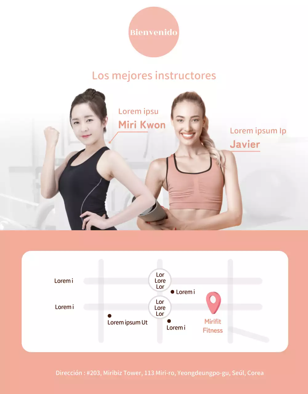 Tema promocional monótono de Pilates con ilustraciones limpias y formas redondeadas