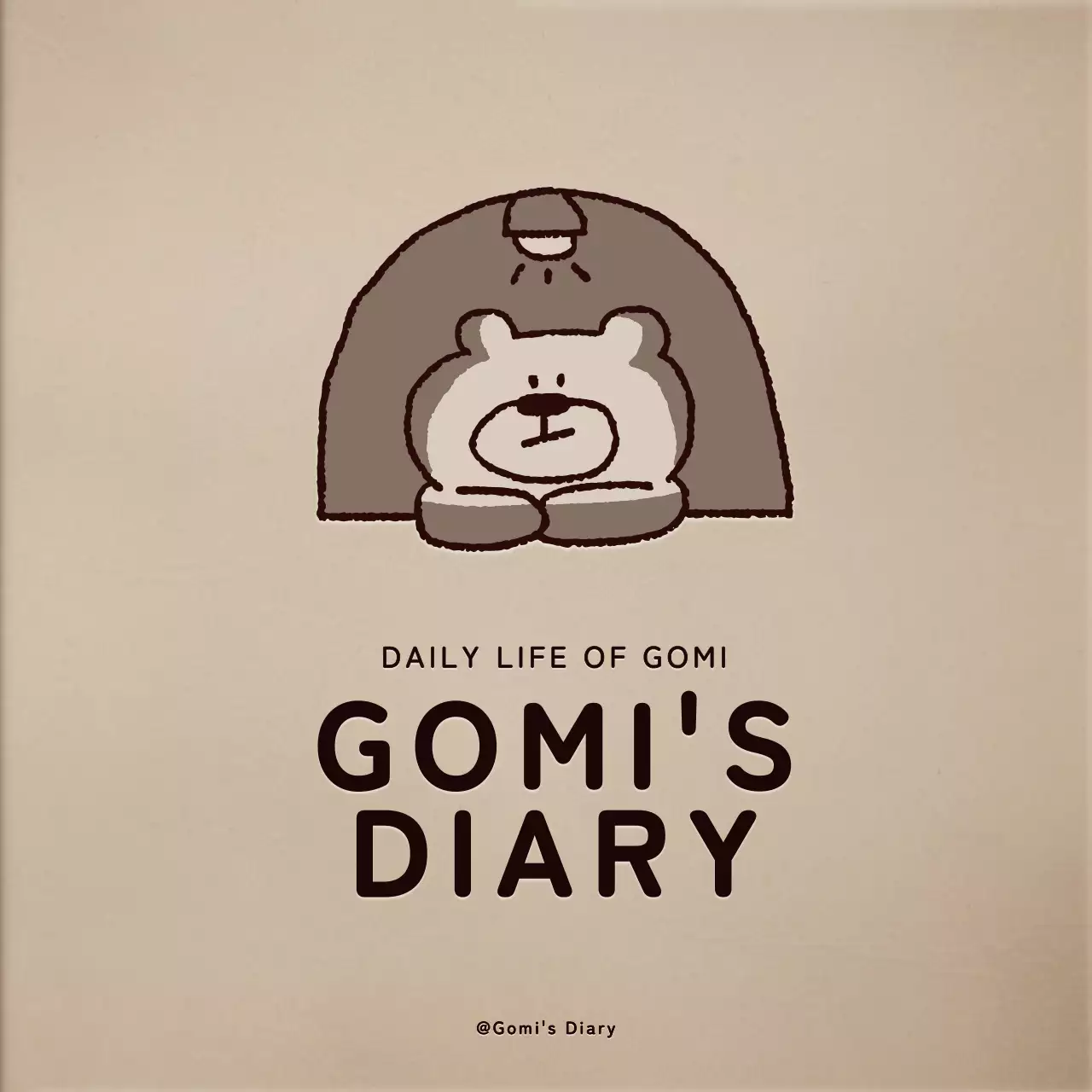 ベージュ かわいい キャラクター カレンダー SNS投稿 正方形