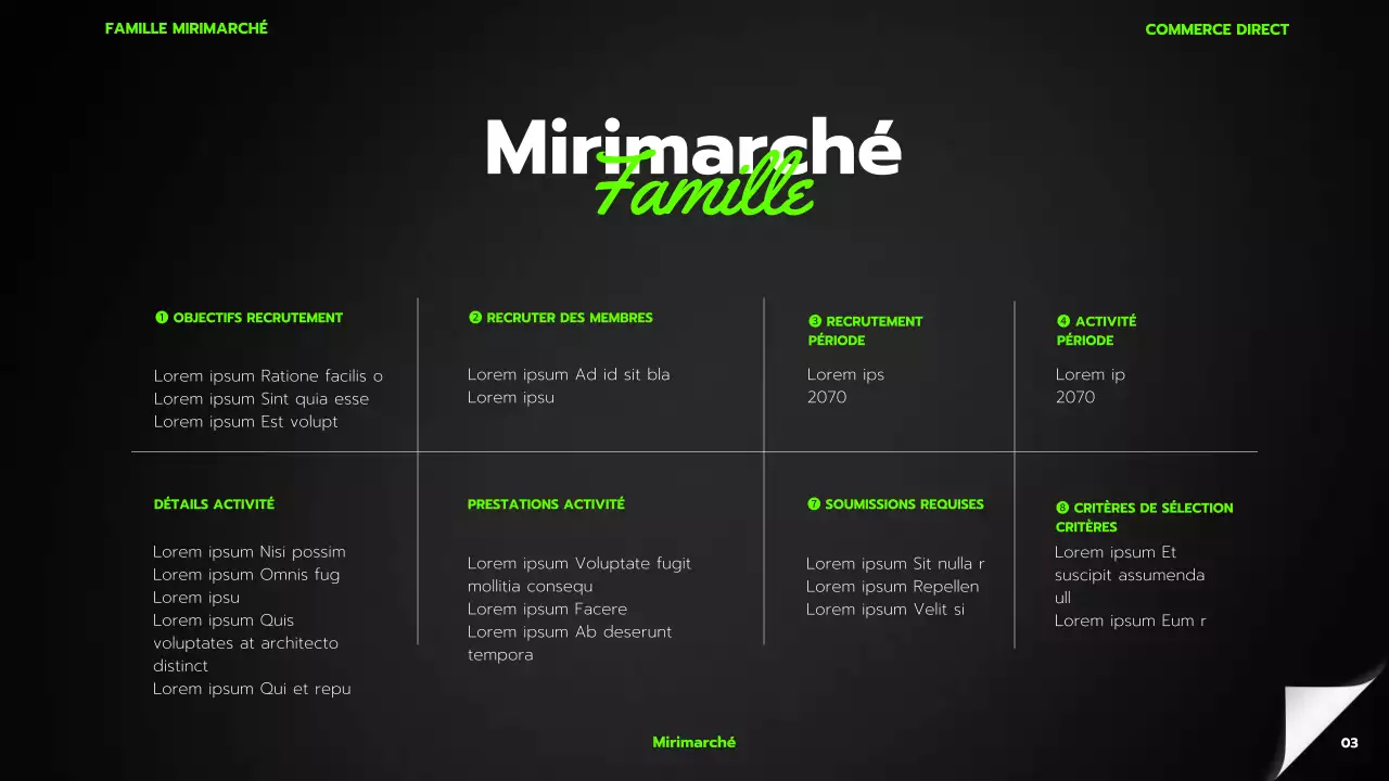 Un simple planificateur d'événements pour le Black Friday dans un centre commercial en noir et vert lime