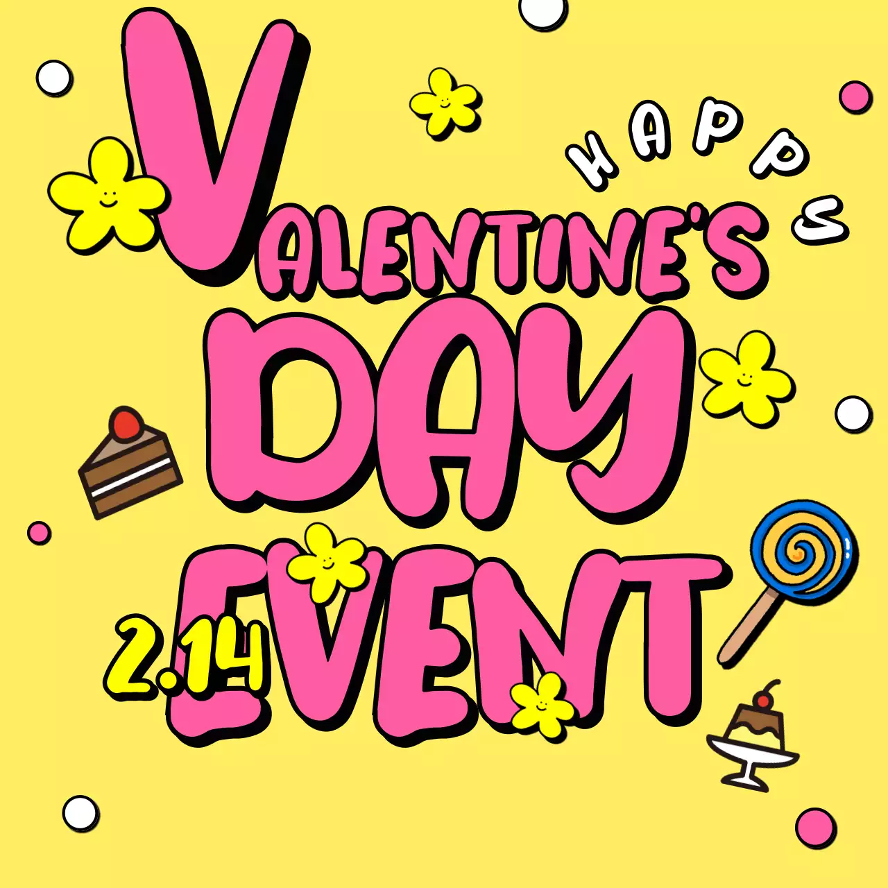 Promote White Day with a cute yellow and pink cafe