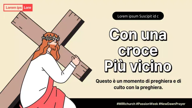 Miniatura su YouTube di un'ordinata preghiera dell'alba in bianco e nero per la Settimana della Passione