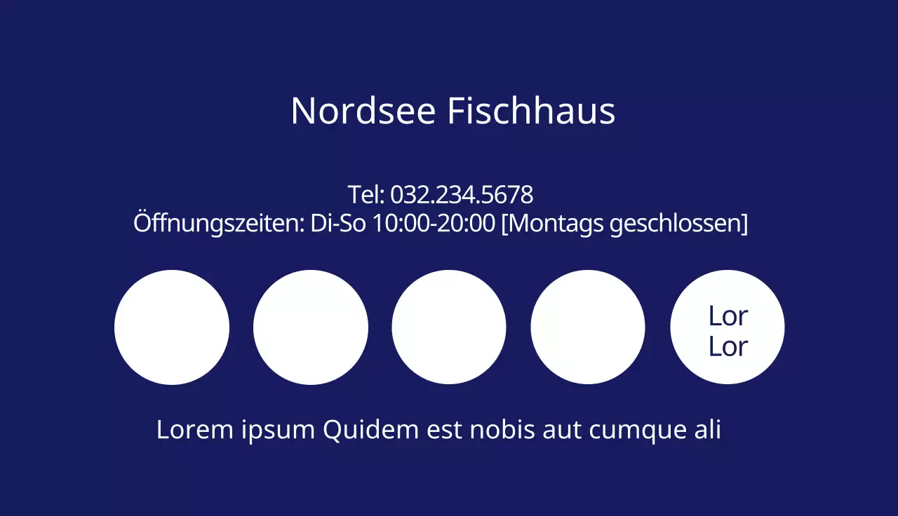 Nettes Restaurant Sashimi mit blauer Illustration