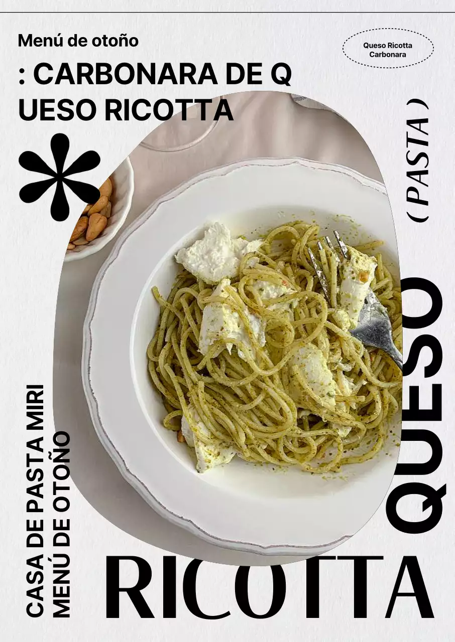 Promover un sencillo menú occidental otoñal