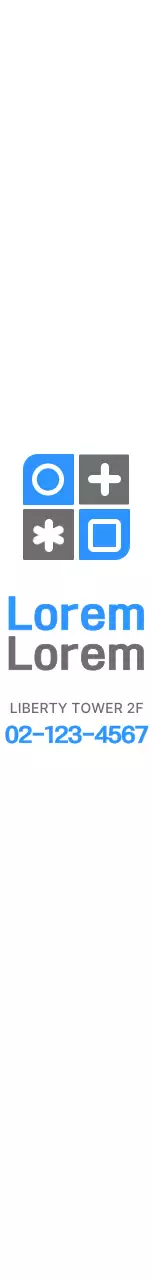 Bentuk dan simbol yang sederhana dan bersih dengan gaya kombinasi logo berwarna biru dan abu-abu tua Publisitas dan promosi rumah sakit