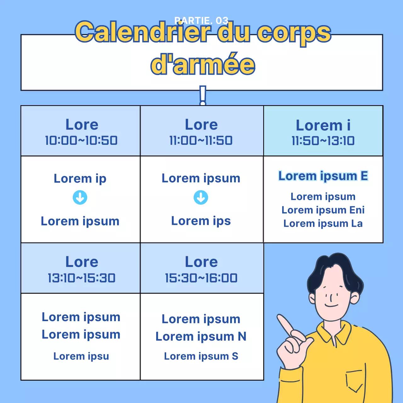 Centre moderne d'orientation des jeunes bleu clair et jaune recrutement par mentorat