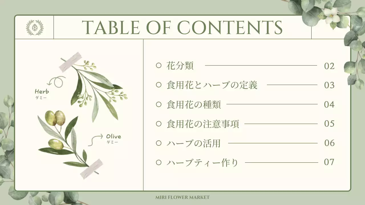 緑 ナチュラル 図鑑 資料 プレゼンテーション
