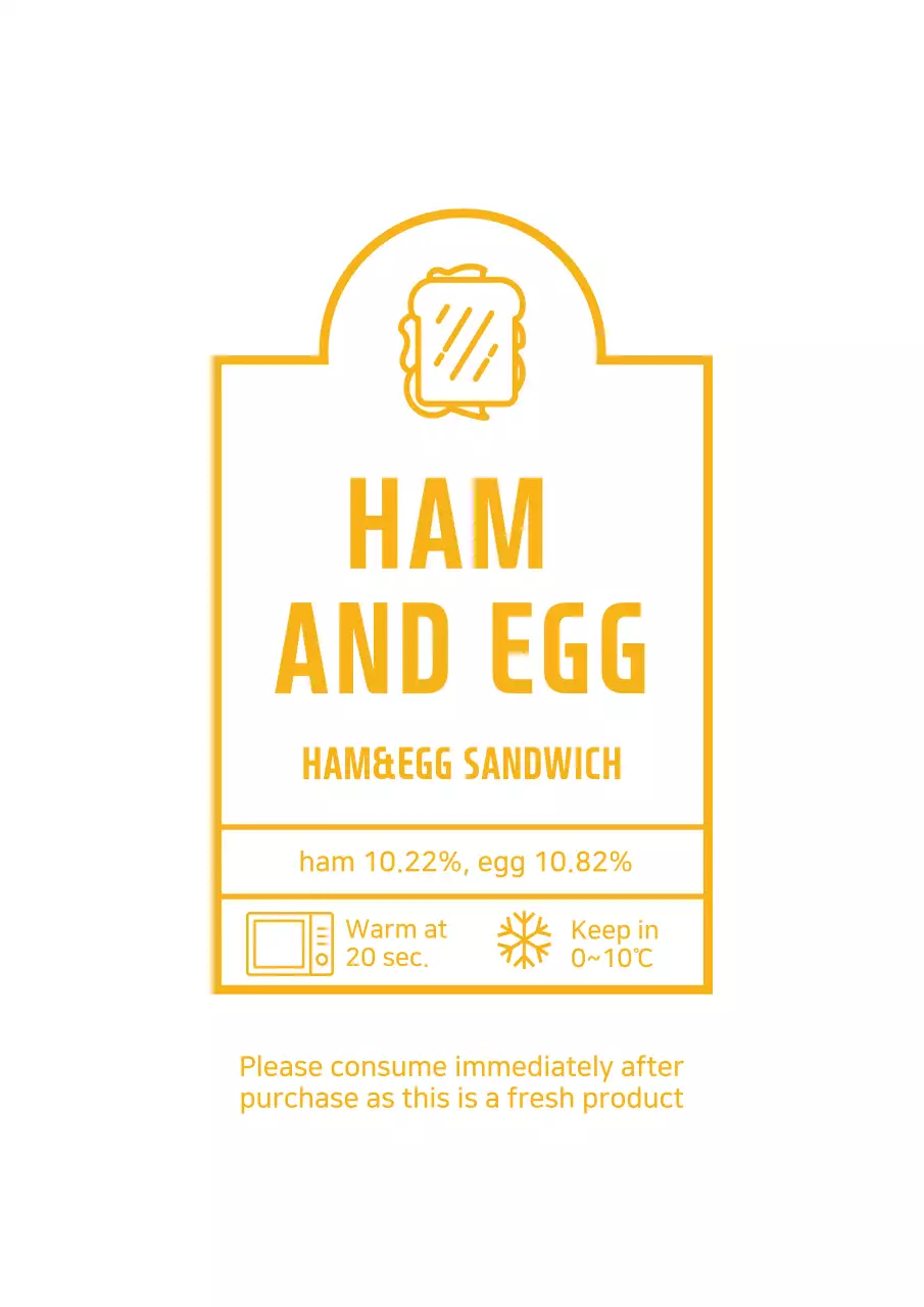 Yellow Simple Sandwich Advertisement Poster