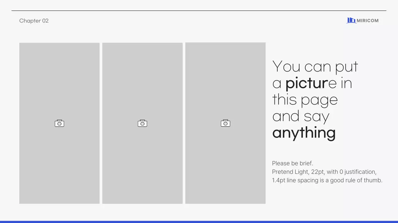 Simple, clean corporate proposal in blue gray