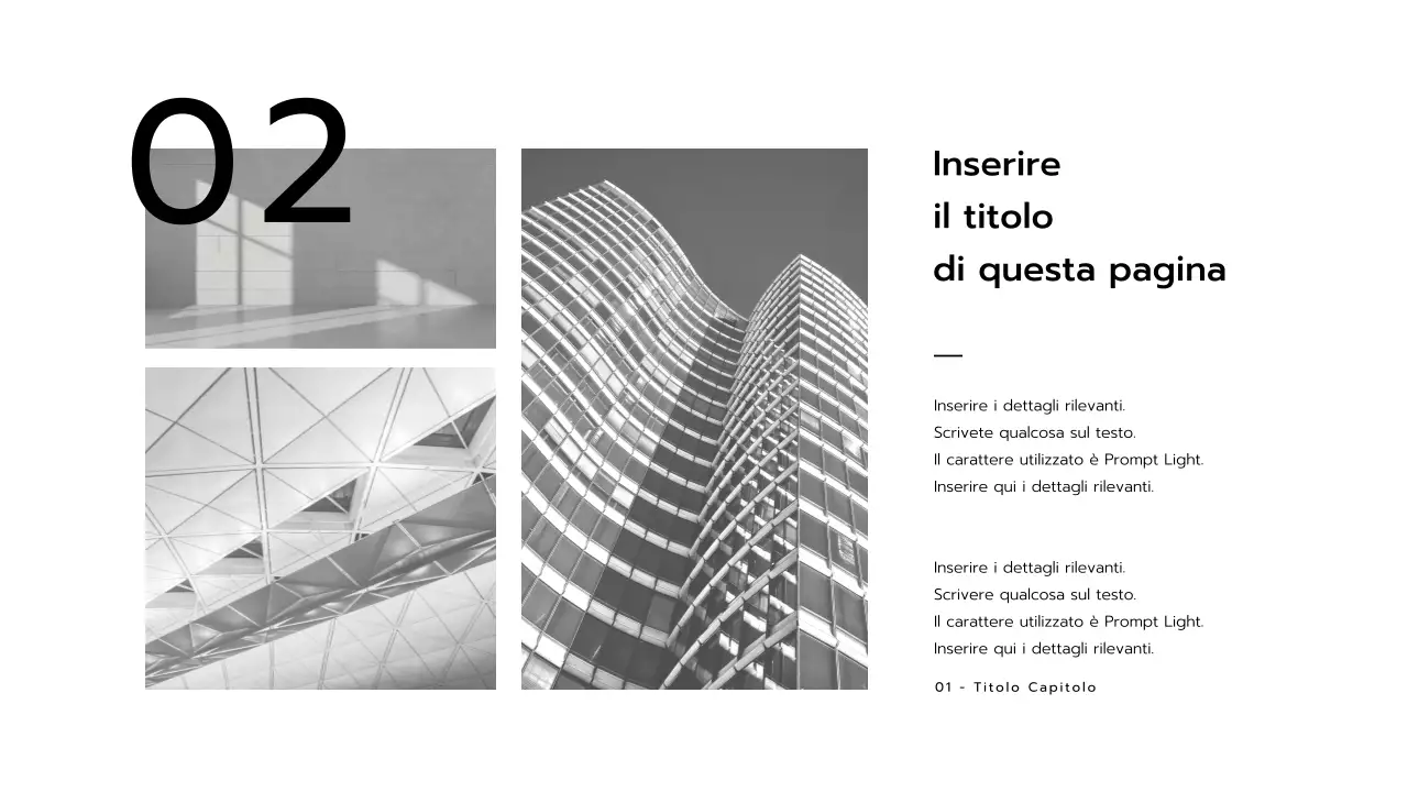 Presentazioni in bianco e nero