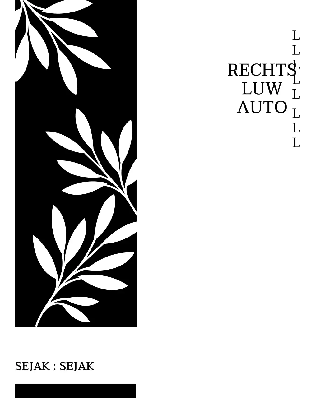 Traditioneel theedesign met eenvoudige botanische illustraties in zwart