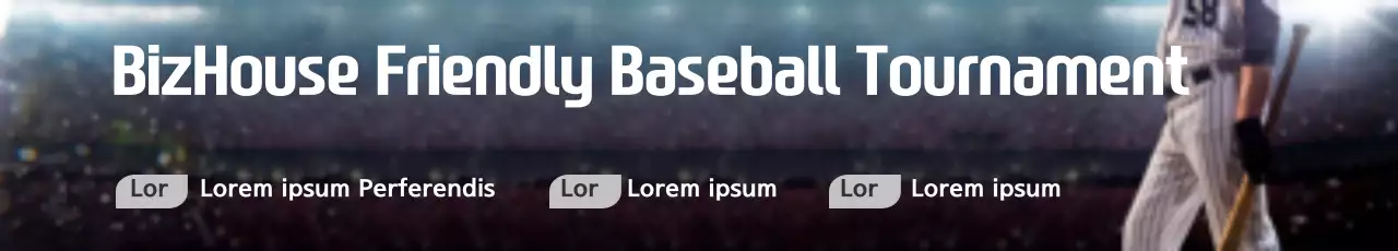 Banner promocional de beisebol clássico cinza