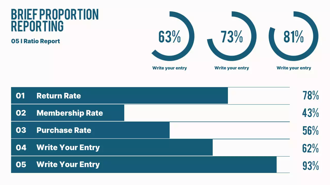 블루색상의 인포그래픽을 활용한 깔끔하고 심플한 데이터보고서