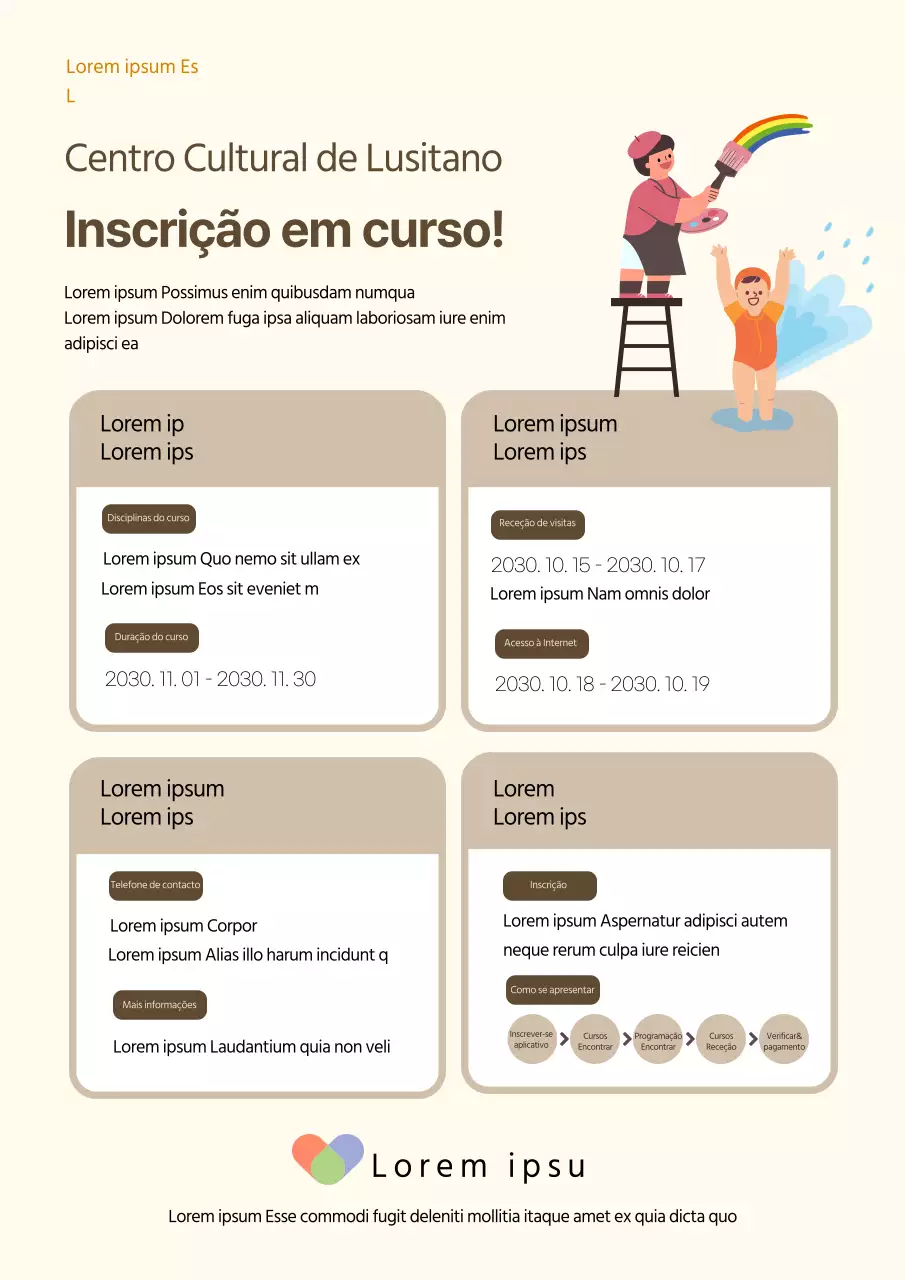 Carta de apresentação e formulário de candidatura para o centro cultural de Braunton