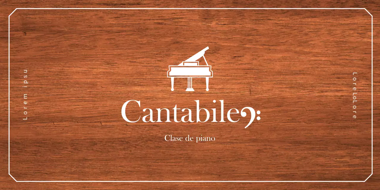 Diseño sencillo de escuela de instrumentos de piano con icono de piano blanco