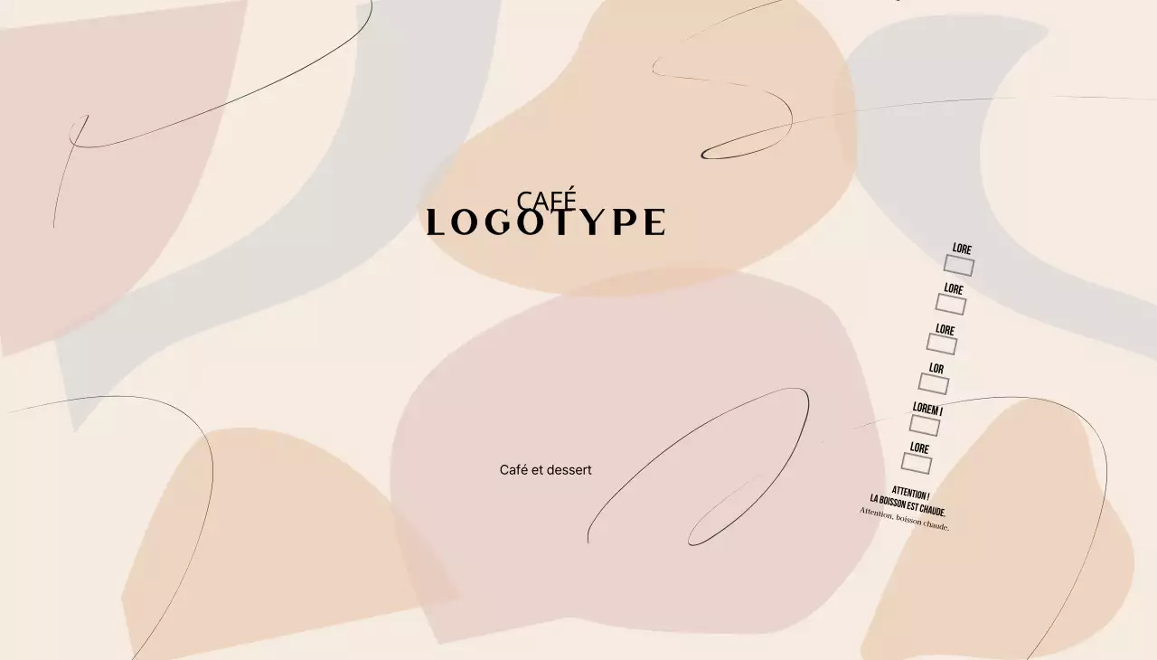 Motif de formes modernes beige