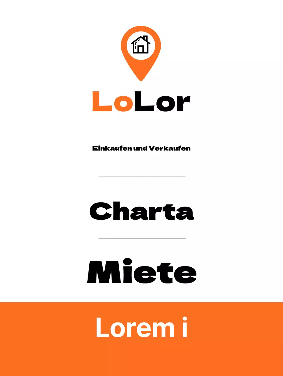 Einfaches Banner in Weiß und Orange
